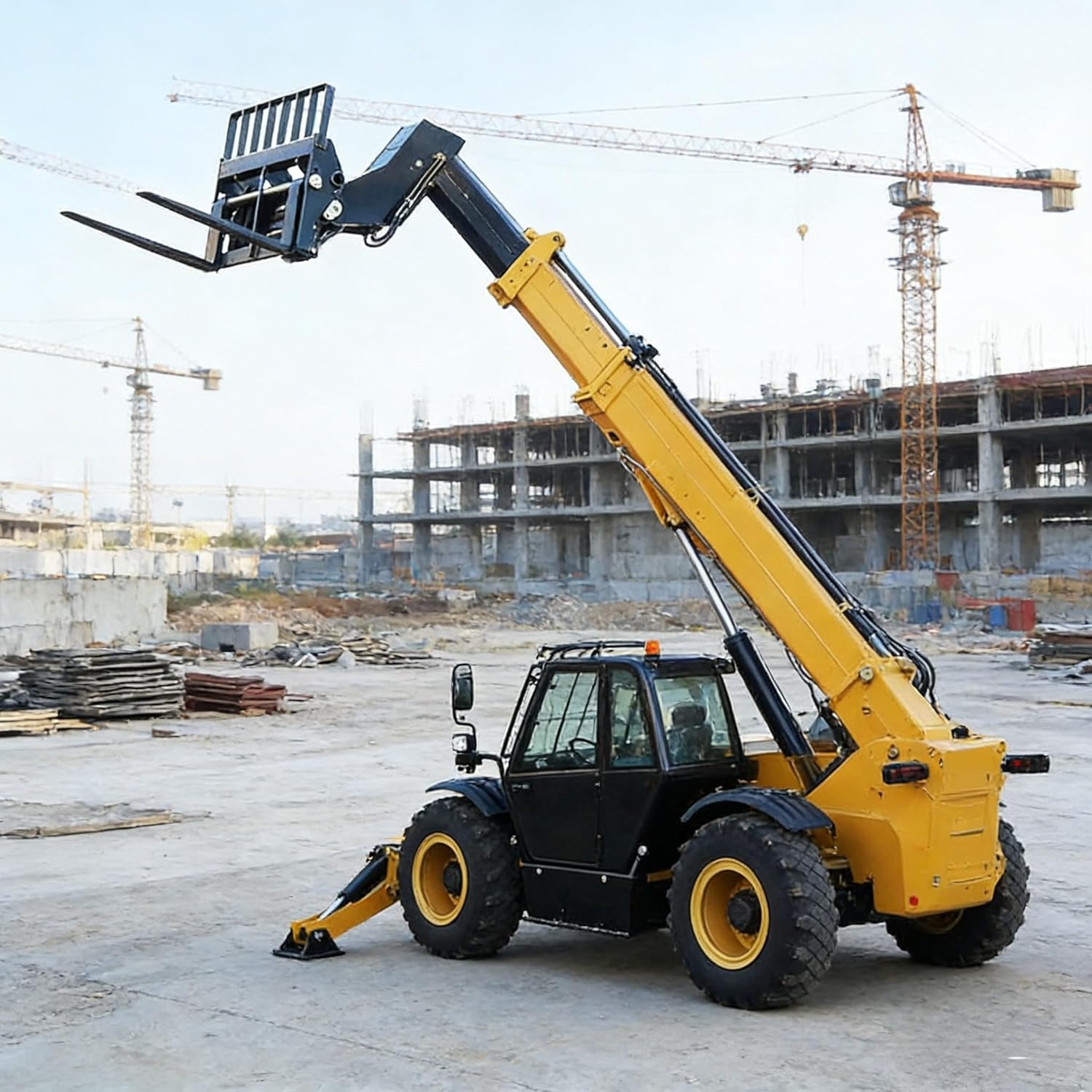 heavy duty telescopic forklift,best telescopic handler for construction,heavy duty telescopic forklift worth buying,telescopic forklift vs telehandler,heavy duty reach handler pros cons,buy telescopic material handler - detailed features and technical specifications