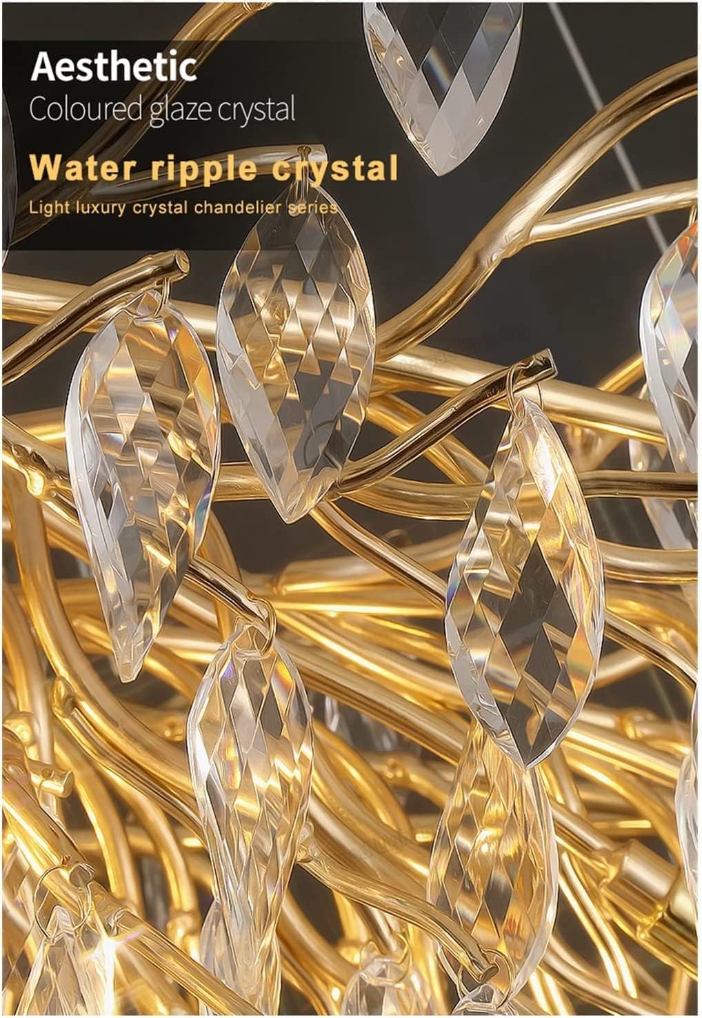 modern gold crystal chandeliers review,buy modern gold crystal chandelier,modern gold crystal chandelier pros cons,best gold crystal chandelier for dining room,gold crystal chandelier worth it,ZGSXQT chandelier honest review performance testing and real-world results
