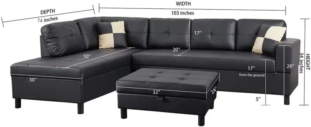 Step-by-step guide for BERHUTJ sectional sofa review,BERHUTJ 3 piece sectional review,faux leather sofa review pros cons,sectional sofa with storage ottoman review,BERHUTJ sofa review verdict,is BERHUTJ sectional worth buying - complete tutorial