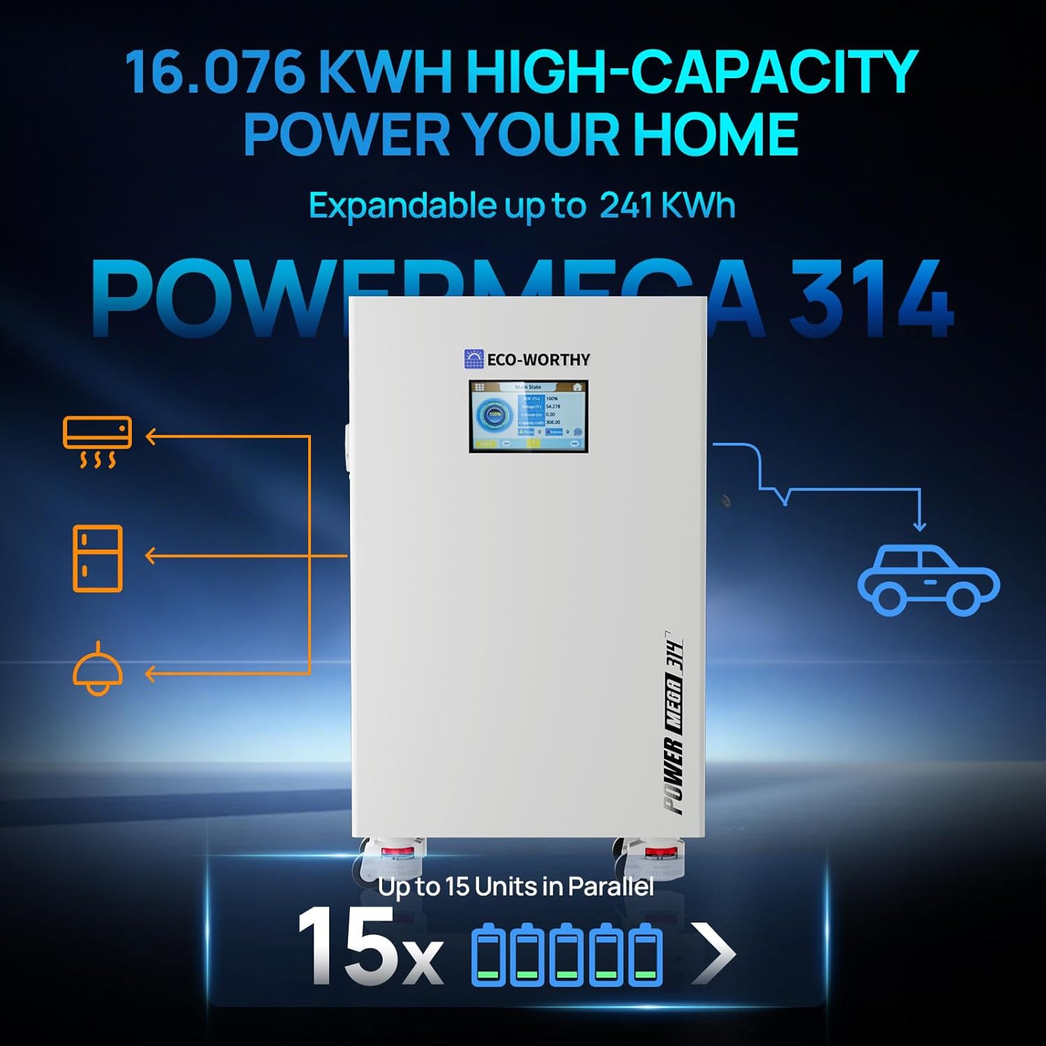 Step-by-step guide for ECO-WORTHY Powermega 48V 314Ah review,ECO-WORTHY Powermega pros cons,should I buy ECO-WORTHY Powermega,best 48V LiFePO4 battery for off-grid,ECO-WORTHY vs EG4 battery,active balancing BMS LiFePO4 worth buying - complete tutorial