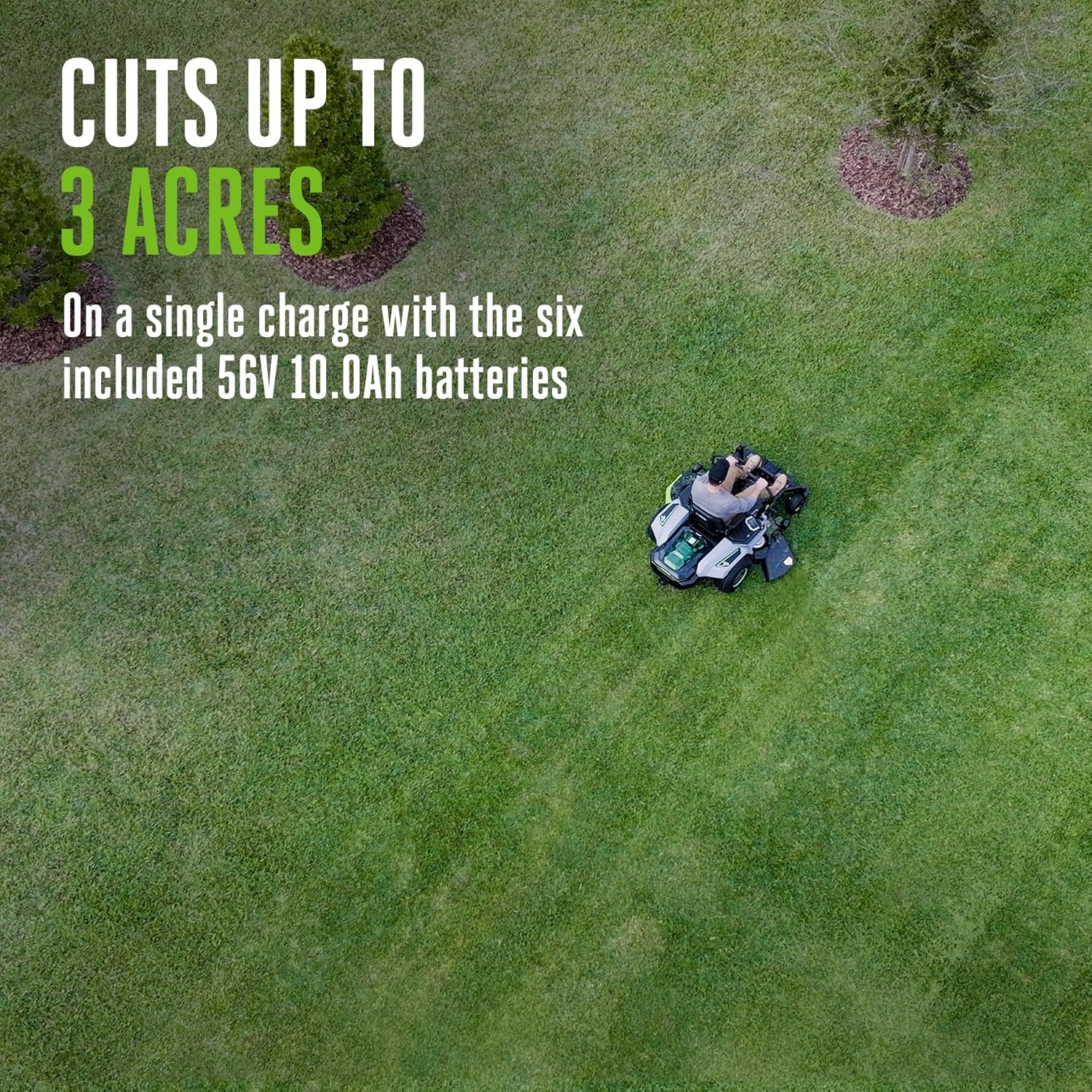 EGO Z6 zero turn riding mower review performance testing on a slope with thick grass