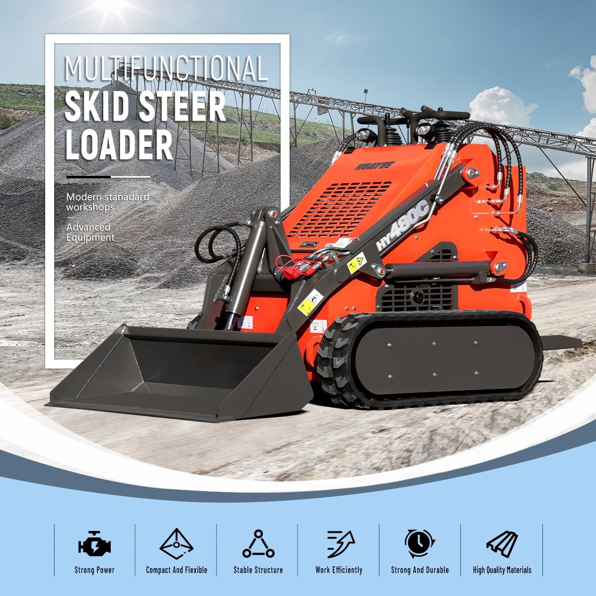 Step-by-step guide for HUAYEE HY480C mini skid steer review,best mini skid steer for soft ground,HY480C vs other mini skid steers,HUAYEE HY480C pros cons,is the HY480C worth buying,mini skid steer tracked loader comparison - complete tutorial
