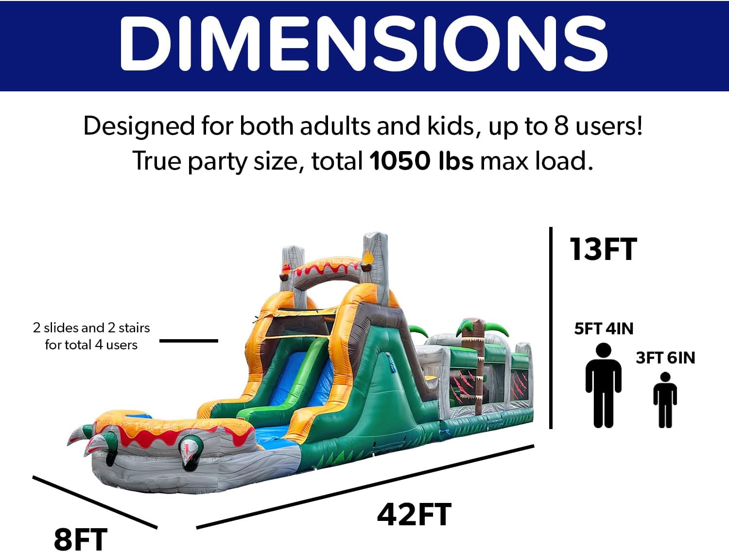 HeroKiddo T-Rex inflatable obstacle course review unboxing and complete package contents