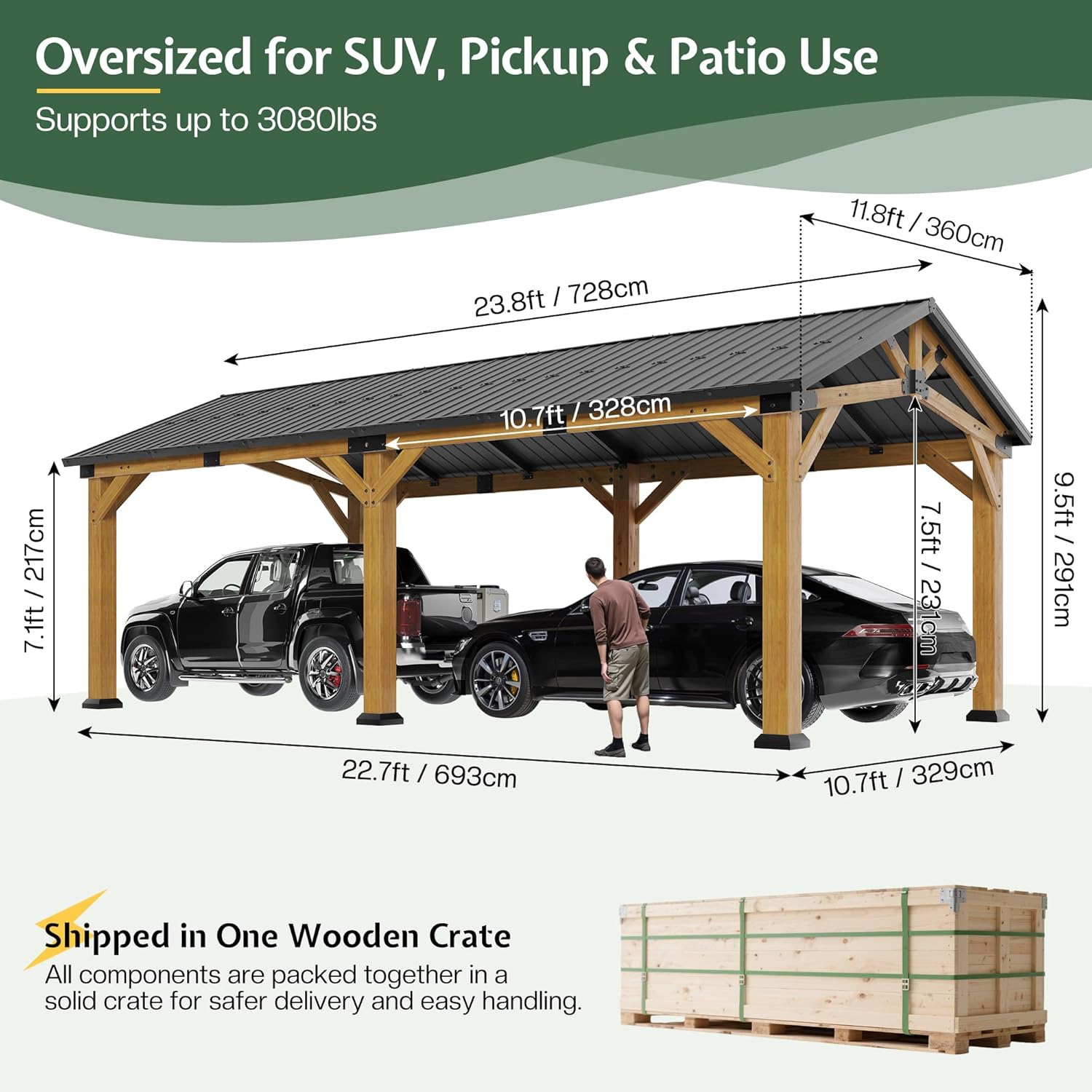 Jocisland 12x24 carport review,Jocisland carport review and rating,12x24 wood carport review pros cons,Jocisland hardtop carport honest review,Jocisland 12x24 carport review verdict,Jocisland cedar carport review worth buying unboxing and complete package contents