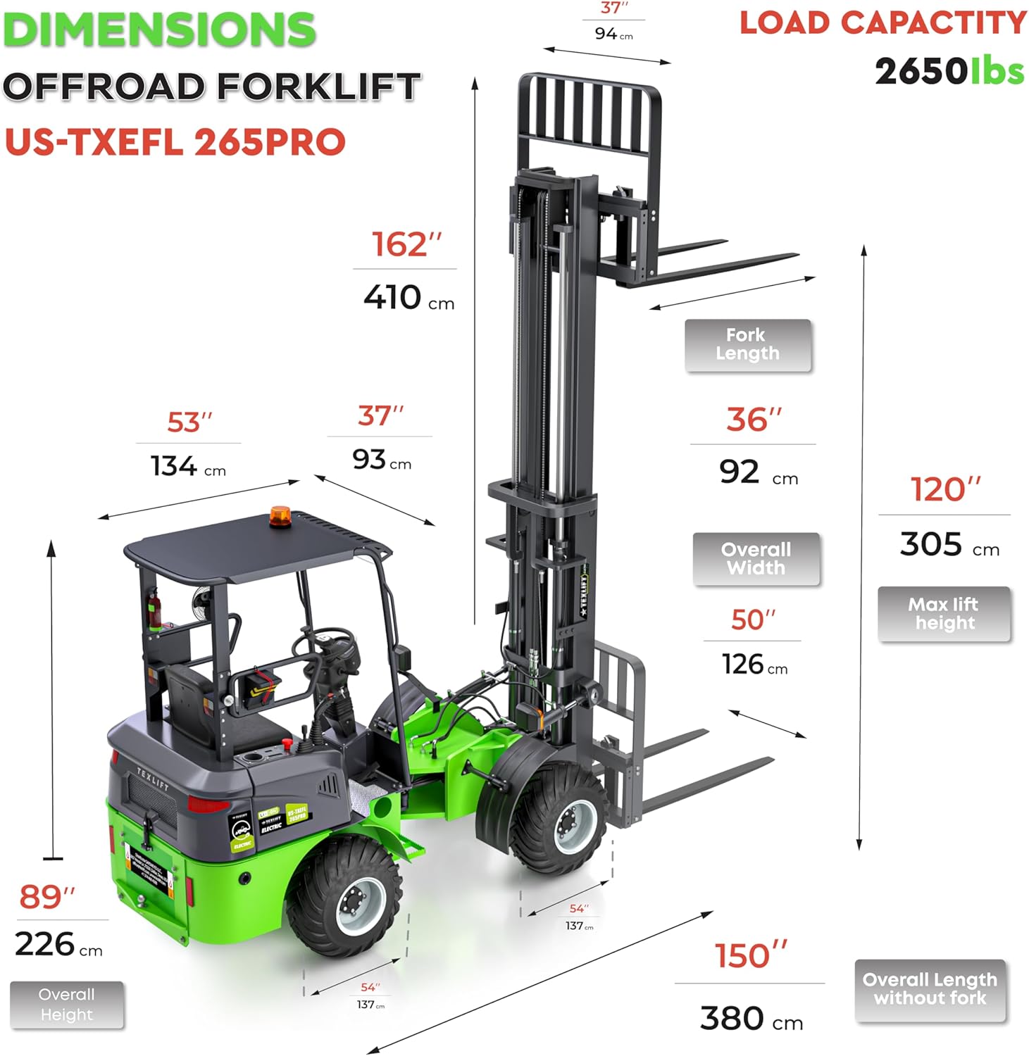 TEXLIFT all-terrain electric forklift review,TEXLIFT electric forklift worth it,best all-terrain forklift,TEXLIFT 2650 lb forklift pros cons,off-road electric forklift for construction unboxing and complete package contents