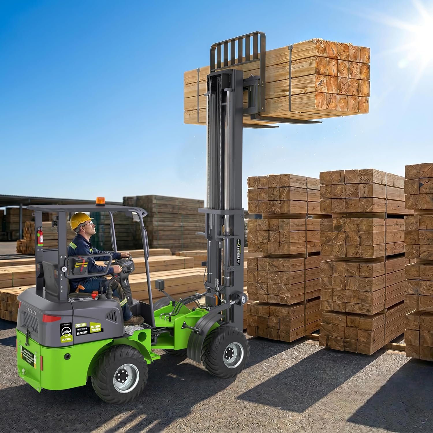 Step-by-step guide for TEXLIFT all-terrain electric forklift review,TEXLIFT electric forklift worth it,best all-terrain forklift,TEXLIFT 2650 lb forklift pros cons,off-road electric forklift for construction - complete tutorial