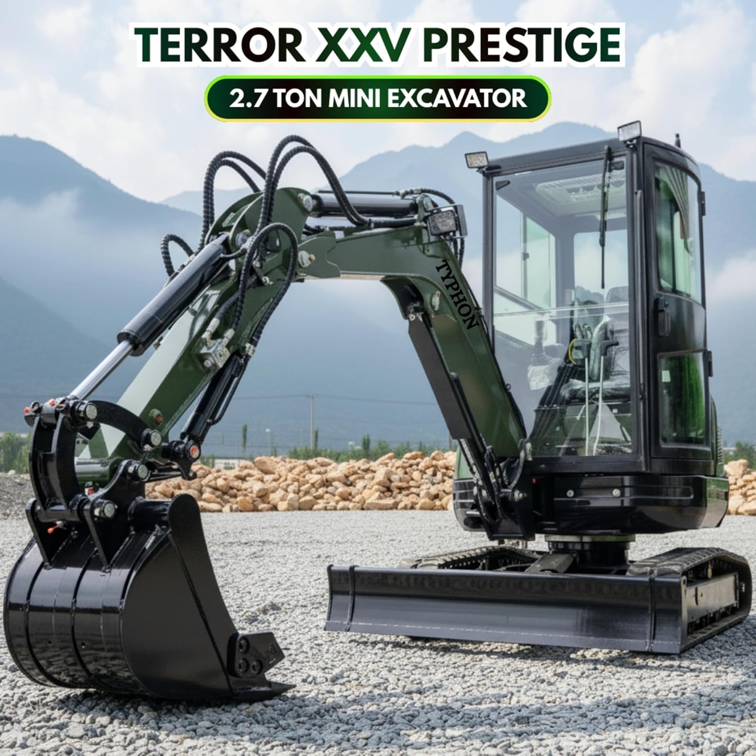 TYPHON TERROR XXV mini excavator review,2.7 ton mini excavator pros cons,TYPHON TERROR XXV worth buying,best compact mini excavator,TYPHON TERROR XXV vs alternatives,should I buy TYPHON TERROR XXV unboxing and complete package contents