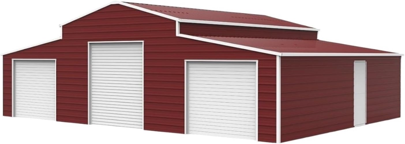 Yuntu Rapid Drive 42x30FT metal storage shed review,42x30 metal barn garage pros cons,best large metal storage shed for farm equipment,Yuntu Rapid Drive storage shed worth it,heavy-duty steel garage vs traditional building,42x30 prefab metal building with roll-up doors - detailed features and technical specifications