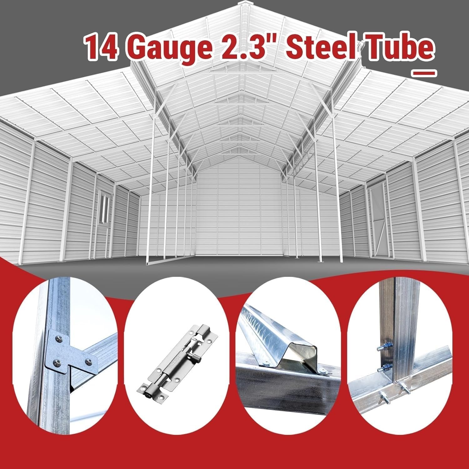 Yuntu Rapid Drive 42x30FT metal storage shed review,42x30 metal barn garage pros cons,best large metal storage shed for farm equipment,Yuntu Rapid Drive storage shed worth it,heavy-duty steel garage vs traditional building,42x30 prefab metal building with roll-up doors performance testing and real-world results