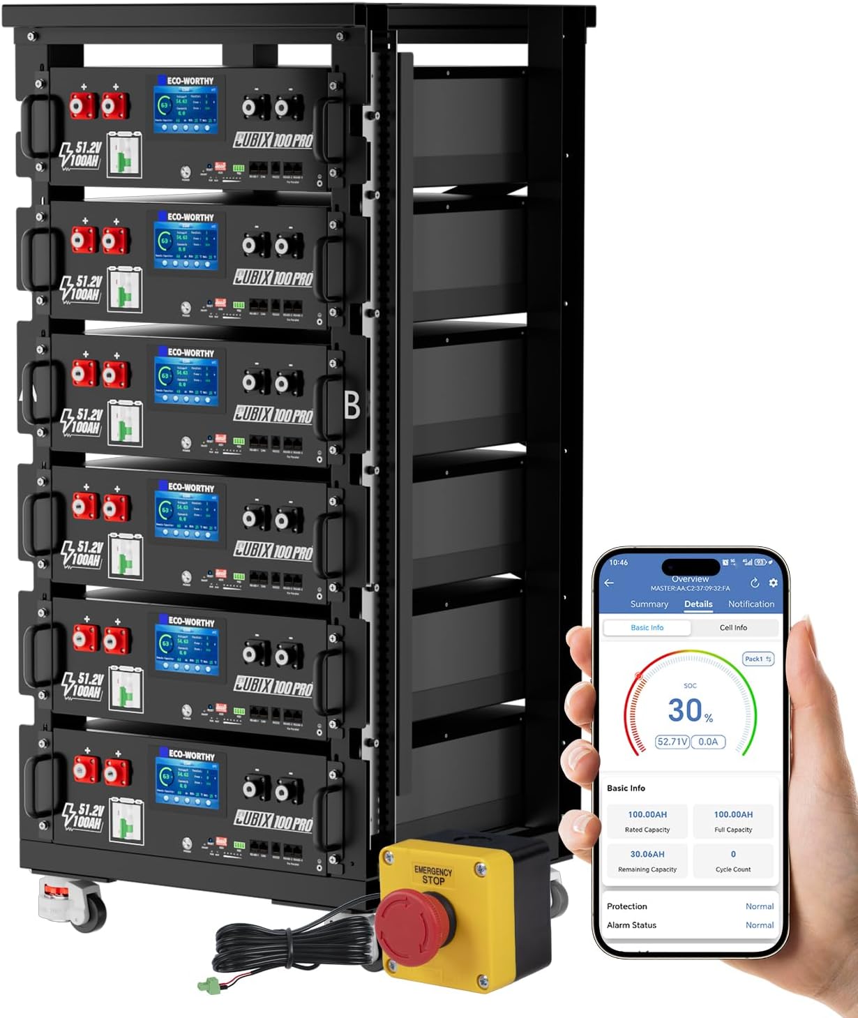 buy ECO-WORTHY 48V 100Ah Pro battery,best server rack lithium battery,ECO-WORTHY battery review,48V 100Ah LiFePO4 battery worth buying,low temperature charging battery pros cons,should I buy ECO-WORTHY battery - detailed features and technical specifications