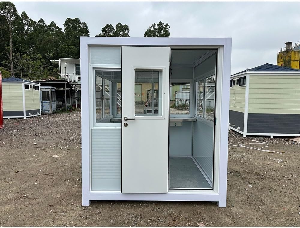 buy guard booth with AC and heating,portable security booth with HVAC,guard shack outdoor office worth buying,6.5x6.5 guard booth pros cons,best insulated security booth,should I buy a portable guardhouse unboxing and complete package contents