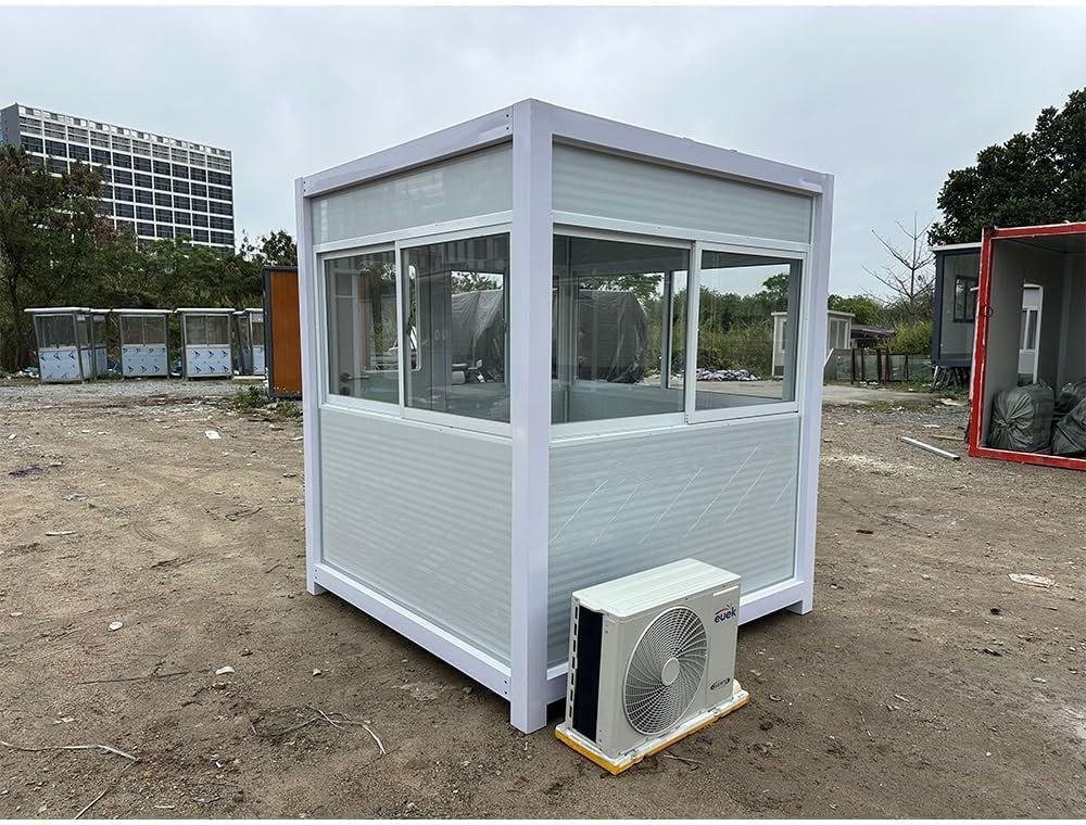 buy guard booth with AC and heating,portable security booth with HVAC,guard shack outdoor office worth buying,6.5x6.5 guard booth pros cons,best insulated security booth,should I buy a portable guardhouse performance testing and real-world results